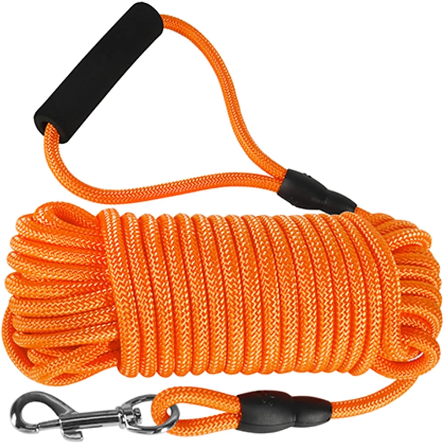 Vivifying Floating Long Dog Leash, orange, 32 ft