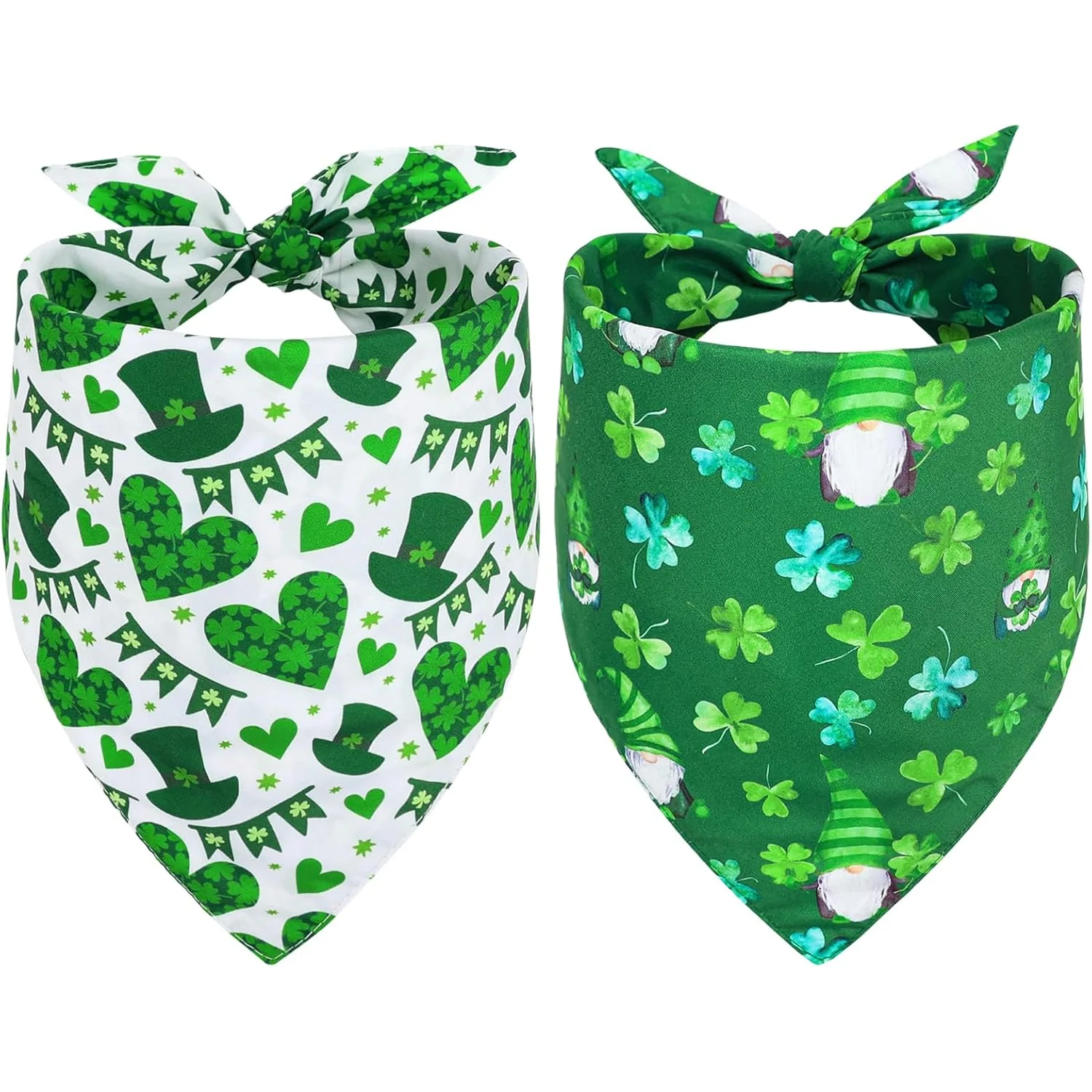 Vivifying St. Patrick's Day Dog Bandanas, 2 Pack, l