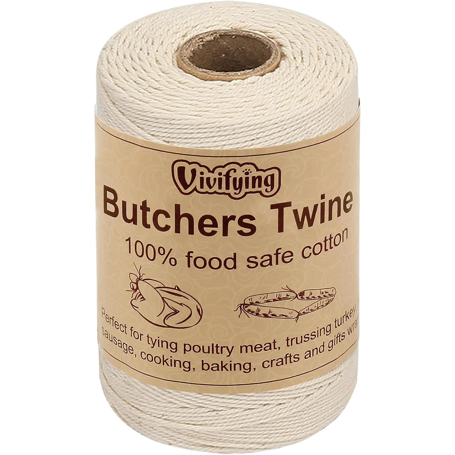 Vivifying Cotton Butcher's Twine, 1 mm, 656 ft