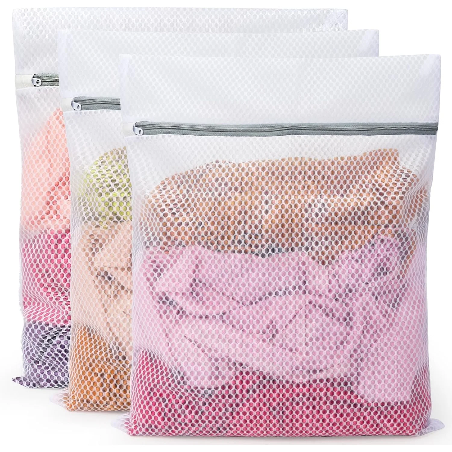 Vivifying Honeycomb Mesh Laundry Bags, l, 16 x 20 in, pack of 3
