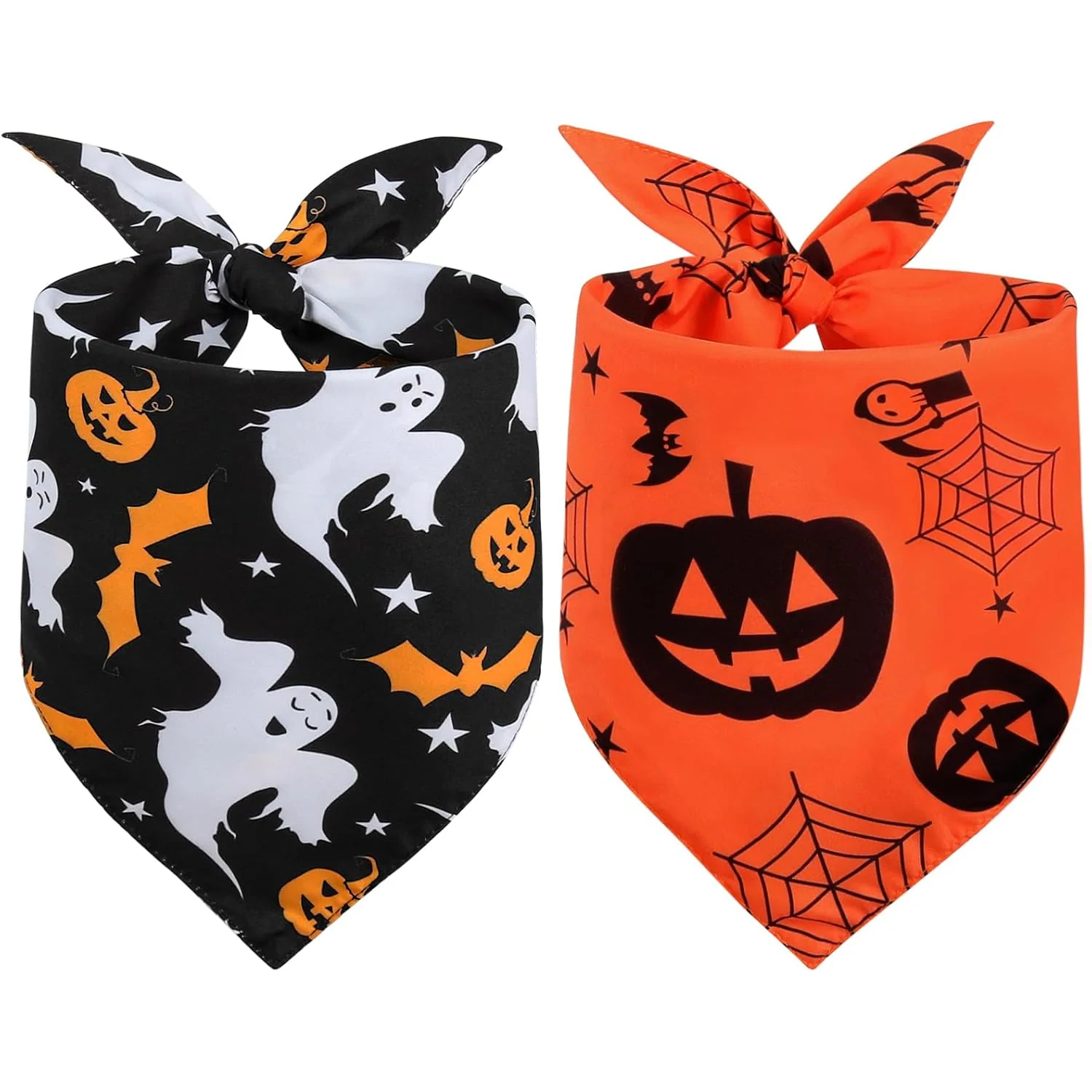 Vivifying Halloween Dog Bandanas, 2 Pack, l